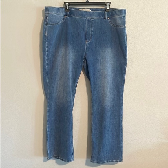 Soft Surroundings Women Relaxed Fit Pull On Blue Jeans 2X Stretch Contemporary - Picture 3 of 15